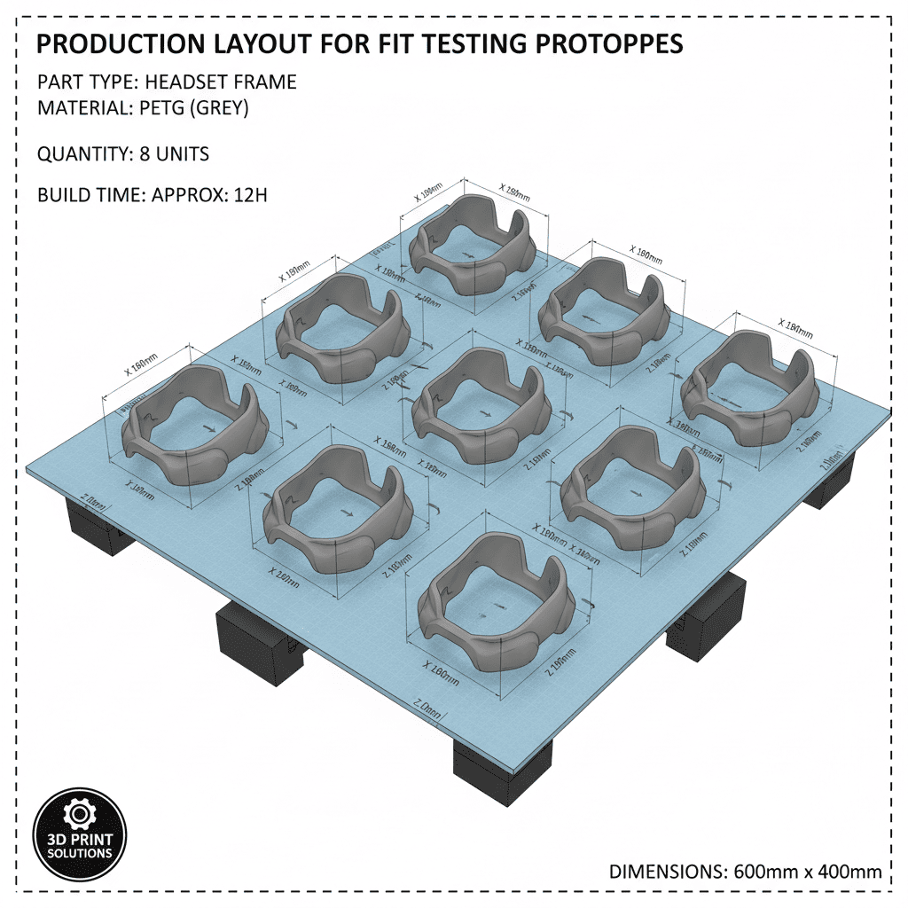 A 3D printed prototype being test-fitted into an assembly.